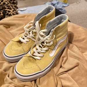 yellow high top vans